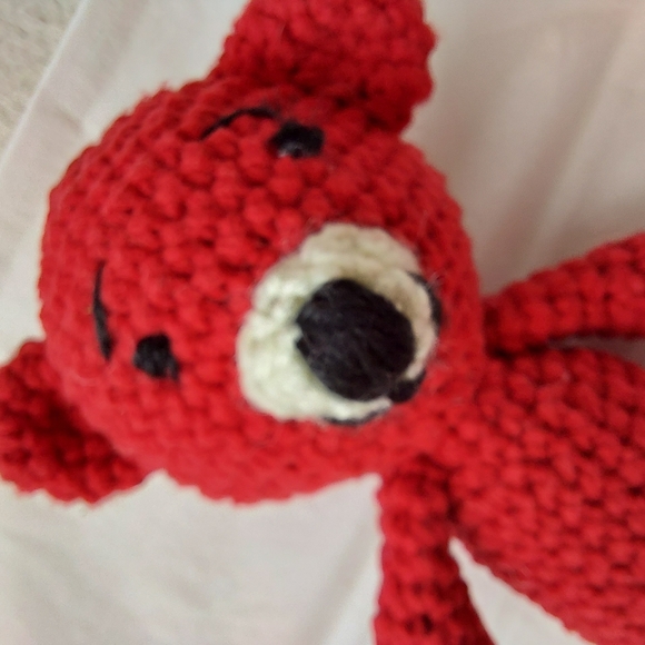 Handmade New Tiny Red Teddy Bear - Picture 4 of 4